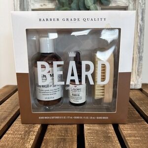 Cremo Heritage Collection Shaving Kit Beard Wash Oil Brush Wood Handle